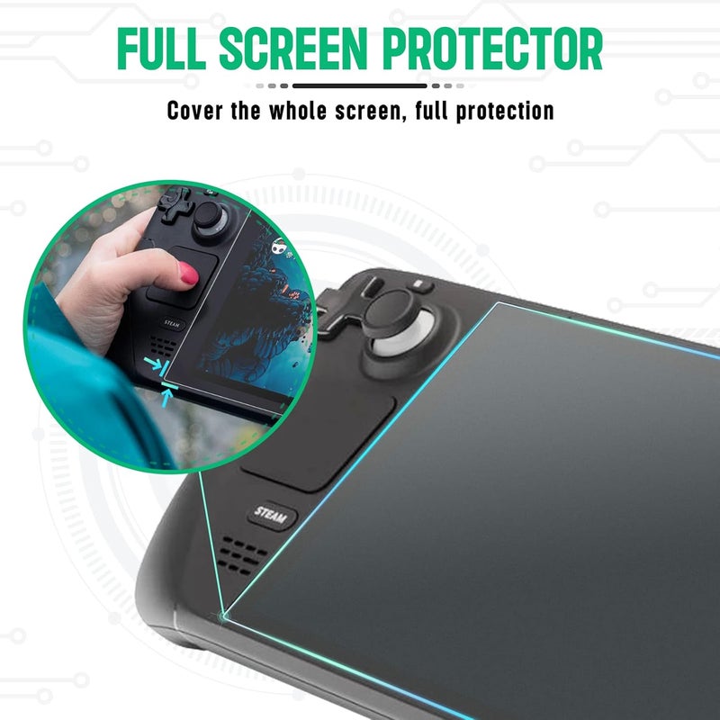 Ambison 2 Pack Matte Glass Screen Protector for Steam Deck 7.0''/Steam Deck OLED 7.4'', Anti Glare & Anti Fingerprint, High Sensitivity, 9H Tempered Glass Film, Scratch Resistant, Bubble Free - Image 3